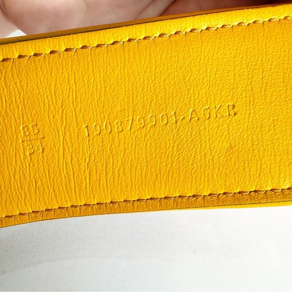 Fendi Yellow and Brown Forever Fendi Belt size 85/34 - Picture 4 of 7